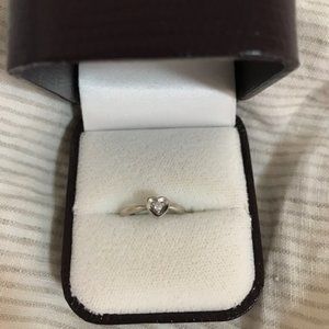 Ben Bridge White Gold Ring with Diamond